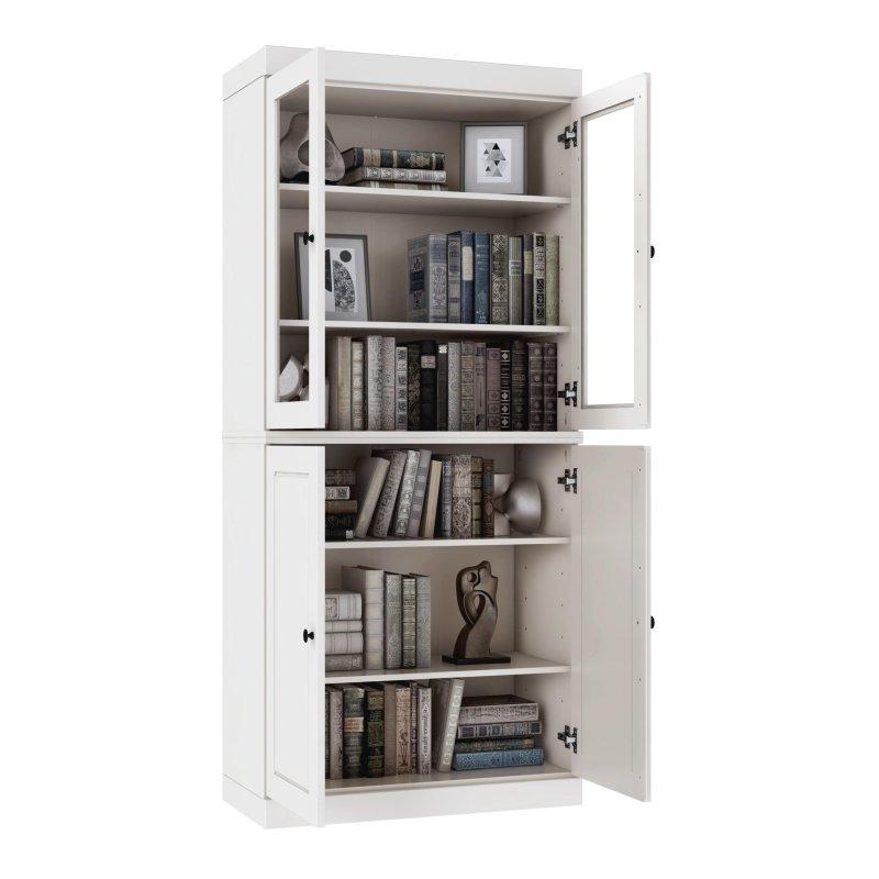 Masif Çam Ağacı 6 Raflı Ayarlanabilir Modüler Kitaplık - 82x182x40 cm - 312438