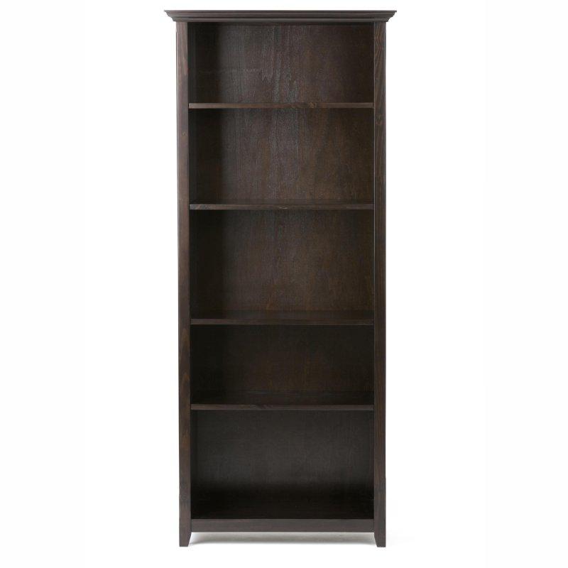 Masif Çam Ağacı Ayarlanabilir 5 Raflı Kitaplık - 77x36x178 cm - 319570