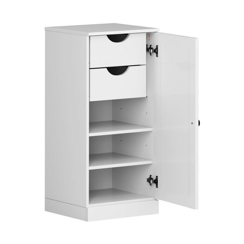 Masif Çam Ahşap 2 Çekmeceli Ayarlanabilir Raflı Çok Amaçlı Banyo Dolabı - 42x91x40 cm - 334346