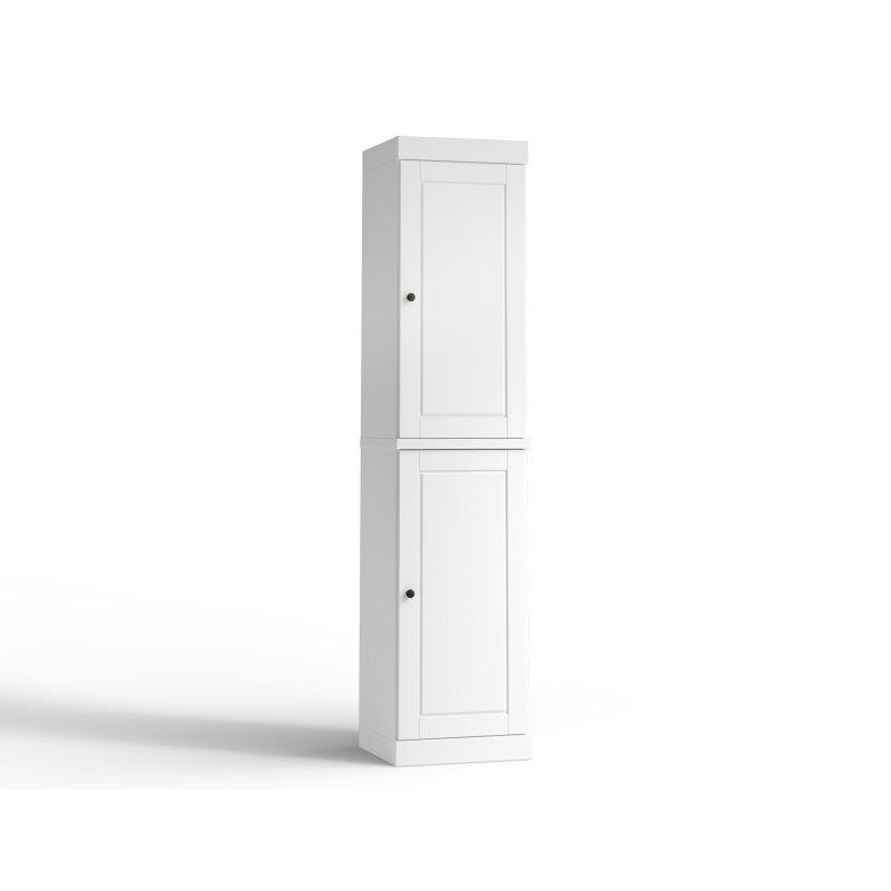Masif Çam Ahşap Ayarlanabilir Raflı Yavaş Kapanır Kapaklı Çok Amaçlı Banyo Dolabı - 42x182x40 cm - 334483