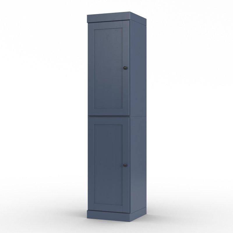 Masif Çam Ahşap Dar Modüler Ayarlanabilir Raflı Çok Amaçlı Banyo Dolabı - 42x182 cm - 334227