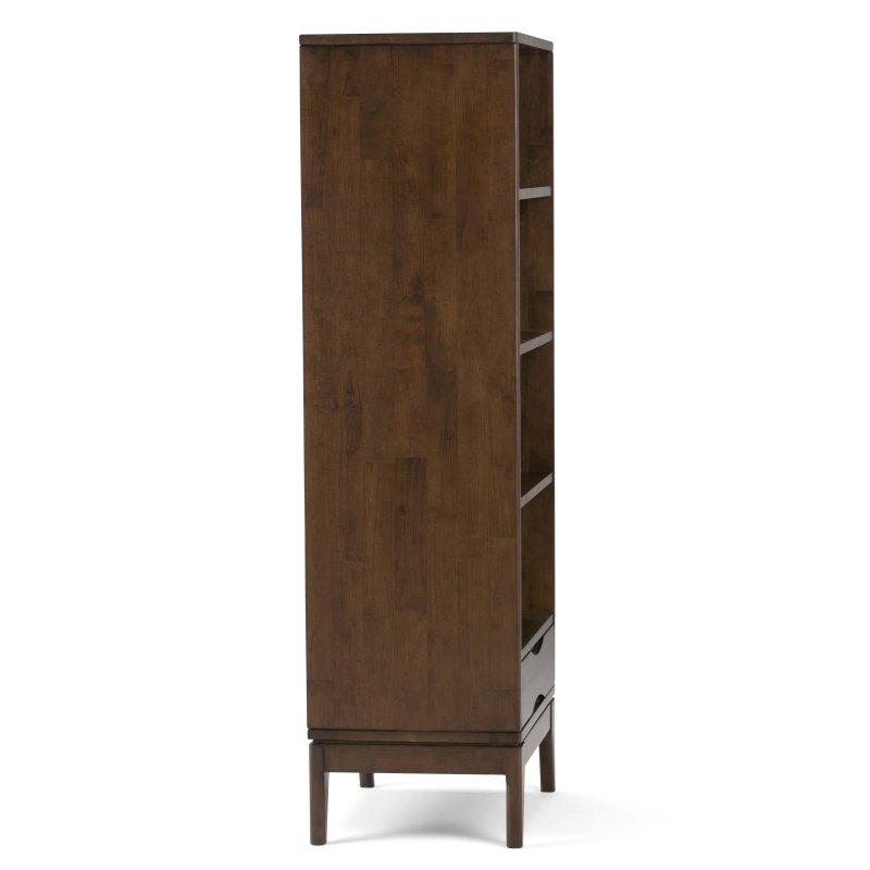 Masif Kauçuk Ağacı Çekmeceli Yüzyıl Ortası Modern Kitaplık - 61x153 cm - 312511