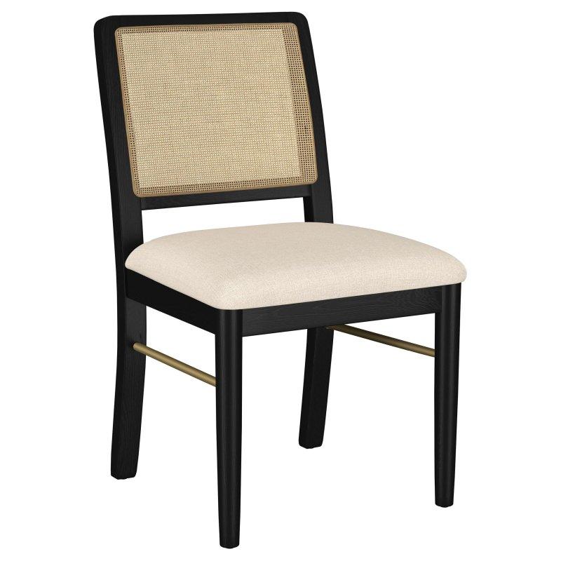 Masif Kauçuk Ağacı El Örgüsü Sırtlı 2li Set Rattan Sandalye - 51x58x89 cm - 252700