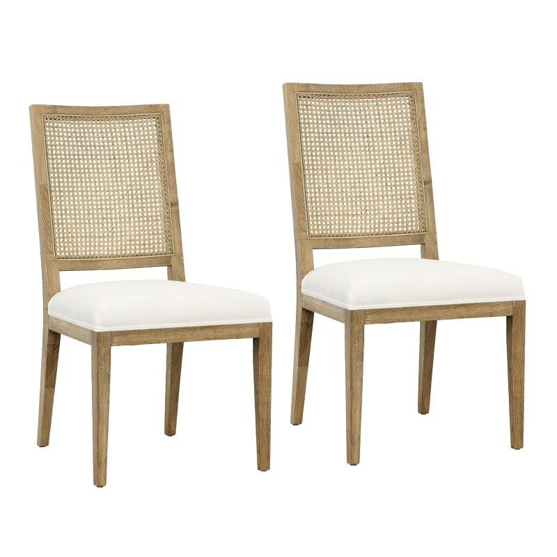 Masif Meşe 2li Set Rattan Sandalye - 51x64x100 cm - 252089