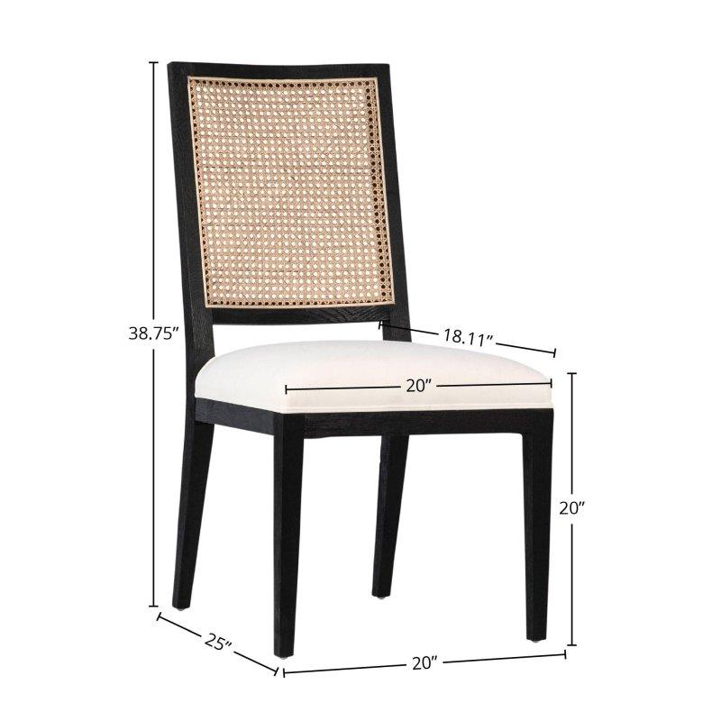 Masif Meşe 2li Set Rattan Sandalye - 51x64x100 cm - 252089