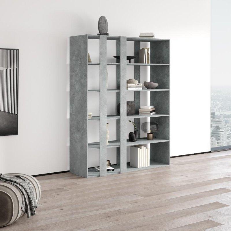 Mat MDF 5 Raflı Arkası Açık Kitaplık - 151x41x180 cm - 314022