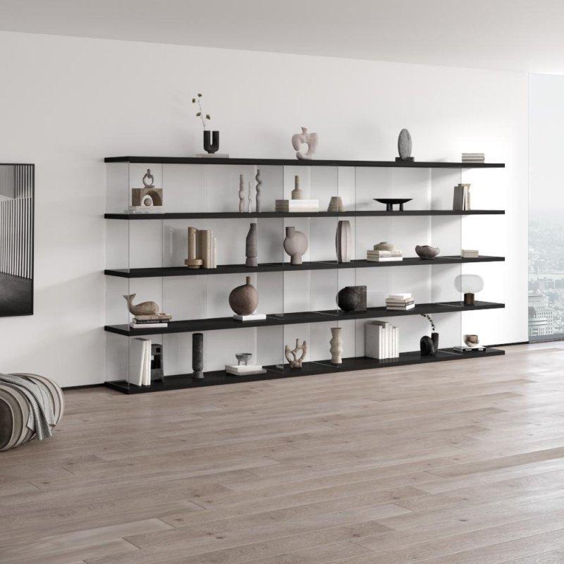 Mat MDF Modern Geniş 5 Raflı Kitaplık - 361x41x167 cm - 315090