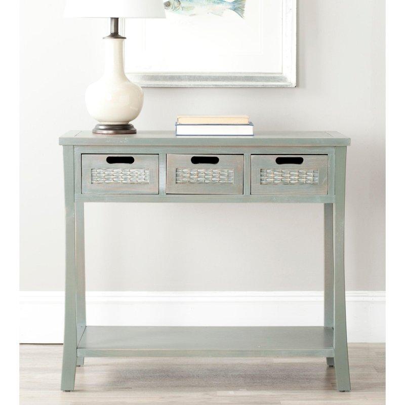Mavi Gri Çam Ağacı 3 Çekmeceli Alt Raflı Sepet Örgüsü Dresuar - 87x37x77 cm - 331623 Mavi Gri Çam Ağacı 3 Çekmeceli Alt Raflı Sepet Örgüsü Dresuar - 87x37x77 cm - 331623