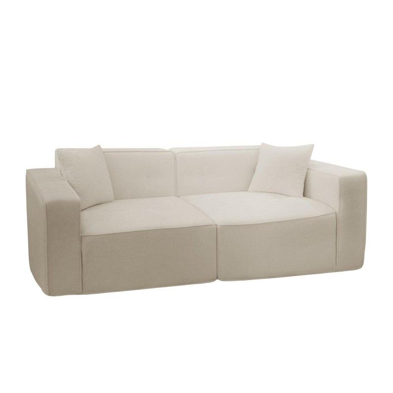 Mavi Kumaş Yastık Kollu 3 Kişilik Ergonomik Bohem Koltuk - 200 cm - 283523