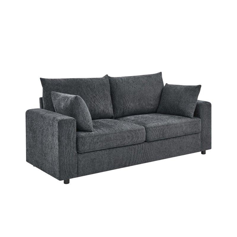 Mavi MDF Yastık Sırtlı Kare Kollu 2 Kişilik Bohem Koltuk - 181 cm - 282145