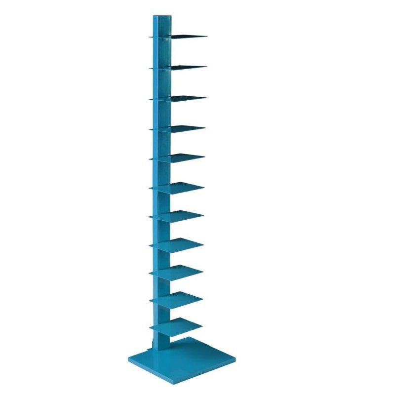 Mavi Metal 12 Raflı Dikey Tasarım Kitaplık - 166 cm - 316826