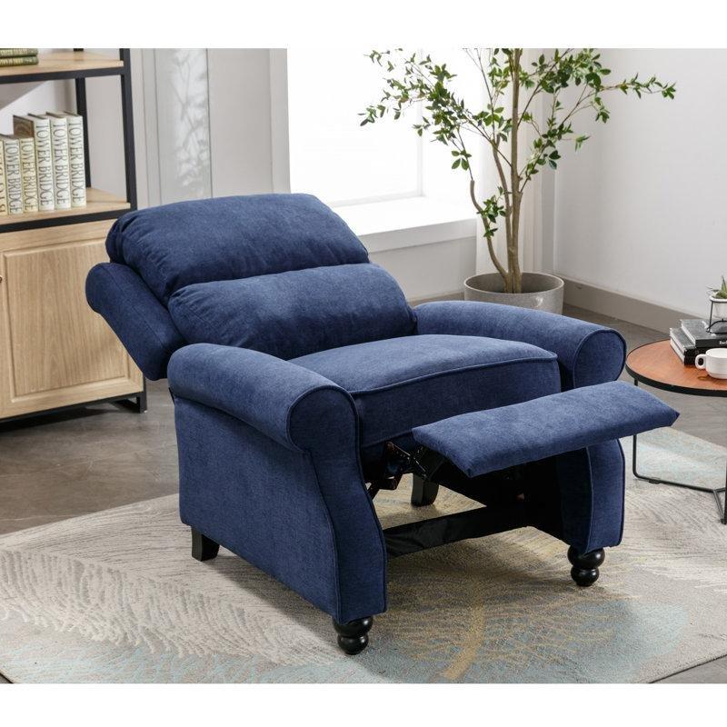 Mavi Polyester Kumaş Manuel Geri İtme Mekanizmalı 2li Set Baba Koltuğu - 90 cm - 324415