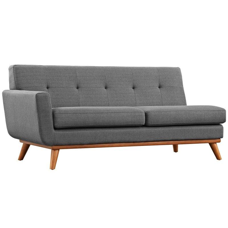 Mavi Polyester Kumaş Masif Ahşap Ayaklı Yüzyıl Ortası Modern Köşe Koltuk - 186x89 cm - 257144 Mavi Polyester Kumaş Masif Ahşap Ayaklı Yüzyıl Ortası Modern Köşe Koltuk - 186x89 cm - 257144