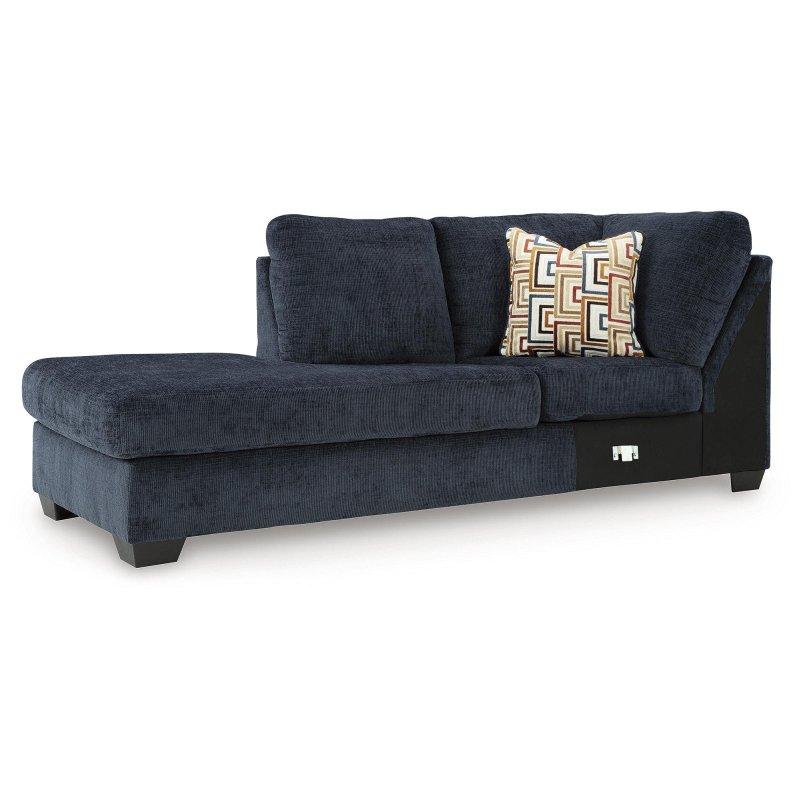 Mavi Polyester Şezlonglu Köşe Koltuk - 280x229 cm - 256519