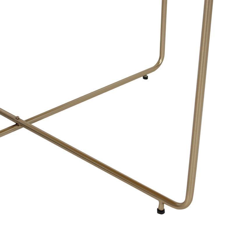 Mavi ve Gold Alüminyum Katlanabilir Tepsili Yuvarlak Orta Sehpa - 81 cm - 244842