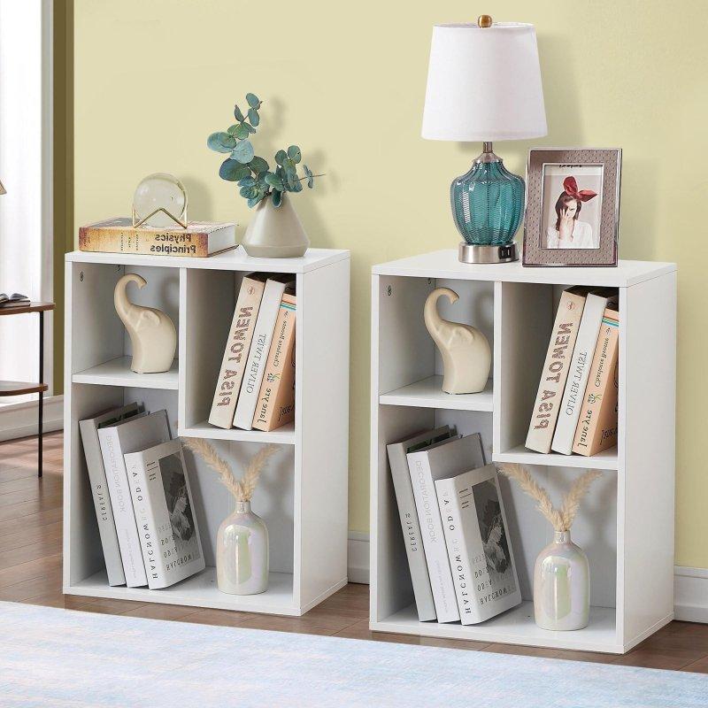 MDF 3 Raflı İstiflenebilir ve Çok Yönlü Kullanım 2li Set Küp Kitaplık - 316074