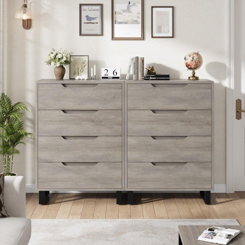 MDF 4 Çekmeceli Dikey Modern Şifonyer - 77x41x106 cm - 306389