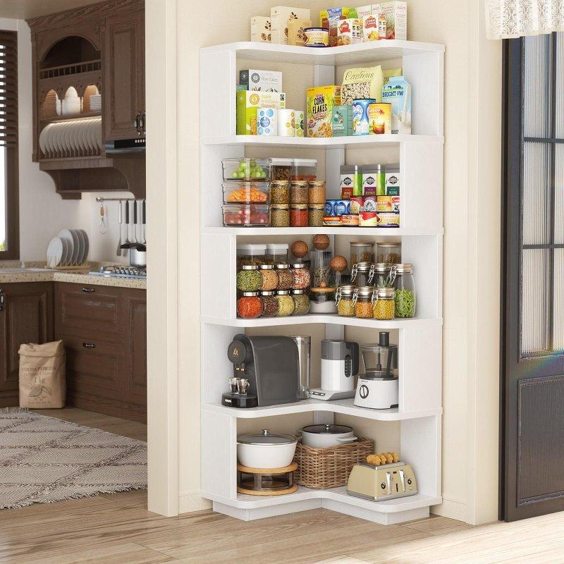 MDF 5 Raflı Köşe Kitaplık - 163 cm - 312246