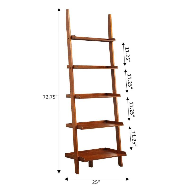 MDF 5 Raflı Merdiven Kitaplık - 64x41x183 cm - 319682