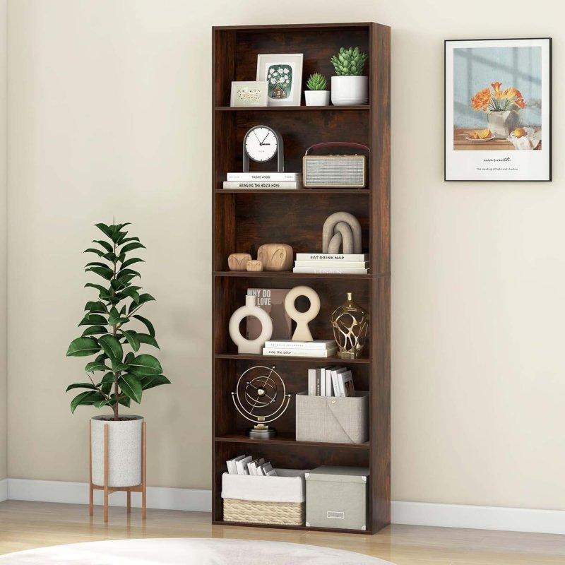 MDF 6 Raflı Dikey Dar Tasarım Kitaplık - 180 cm - 318691 MDF 6 Raflı Dikey Dar Tasarım Kitaplık - 180 cm - 318691