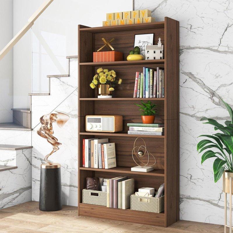 MDF 6 Raflı Kapalı Sırtlı Kitaplık - 183 cm - 318034