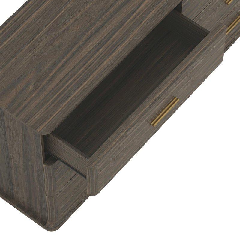 MDF Ahşap Dokulu 6 Çekmeceli Modern Şifonyer - 153 cm - 300433