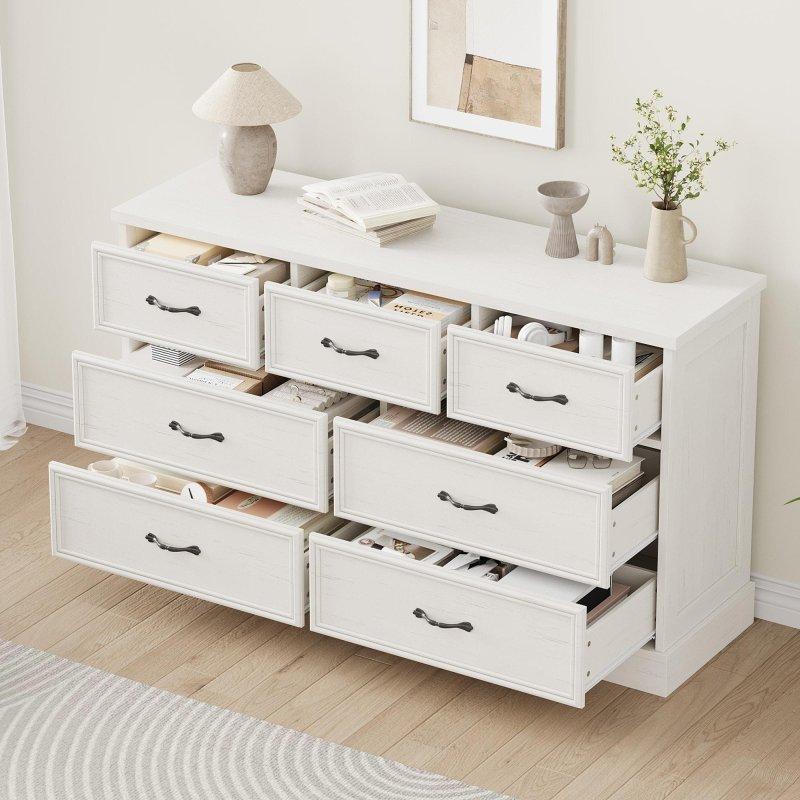 MDF Ahşap Metal Kulplu 7 Çekmeceli Modern Şifonyer - 303625