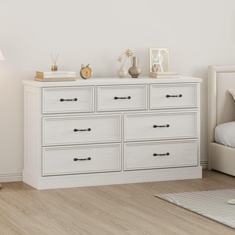 MDF Ahşap Metal Kulplu 7 Çekmeceli Modern Şifonyer - 303625
