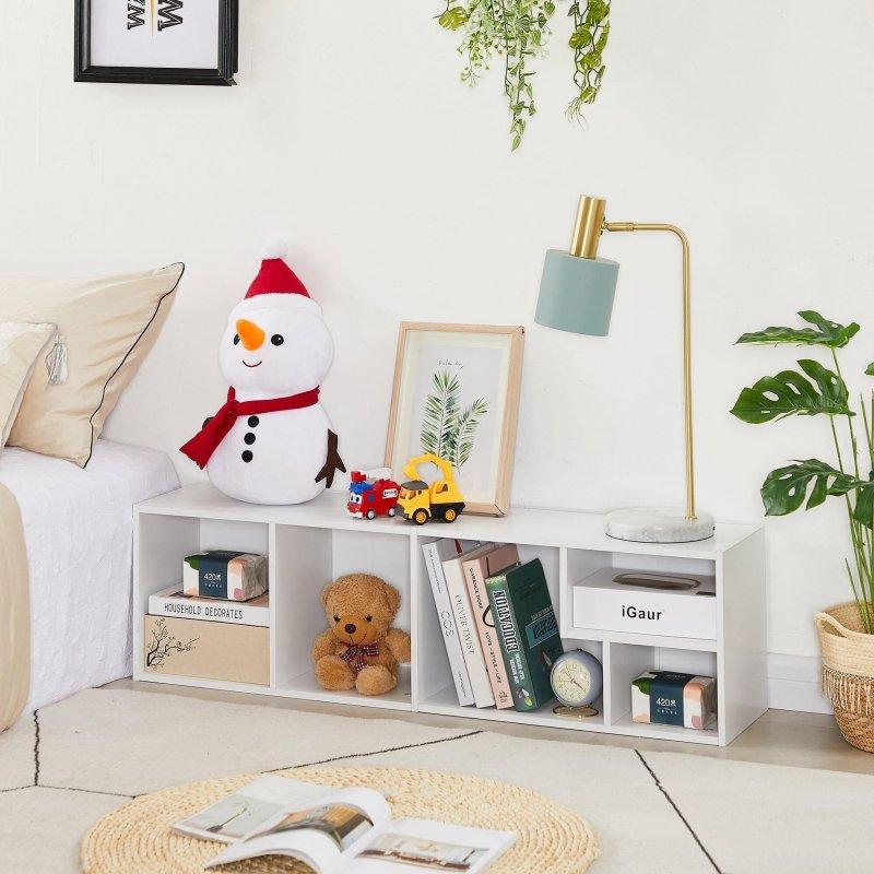 MDF Asimetrik 4 Raflı 2li Set Kitaplık - 108 cm - 316934