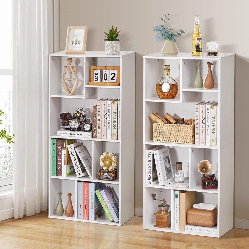 MDF Asimetrik Dikey ve Yatay Kullanım 2li Kitaplık Seti - 51x25x108 cm - 314348