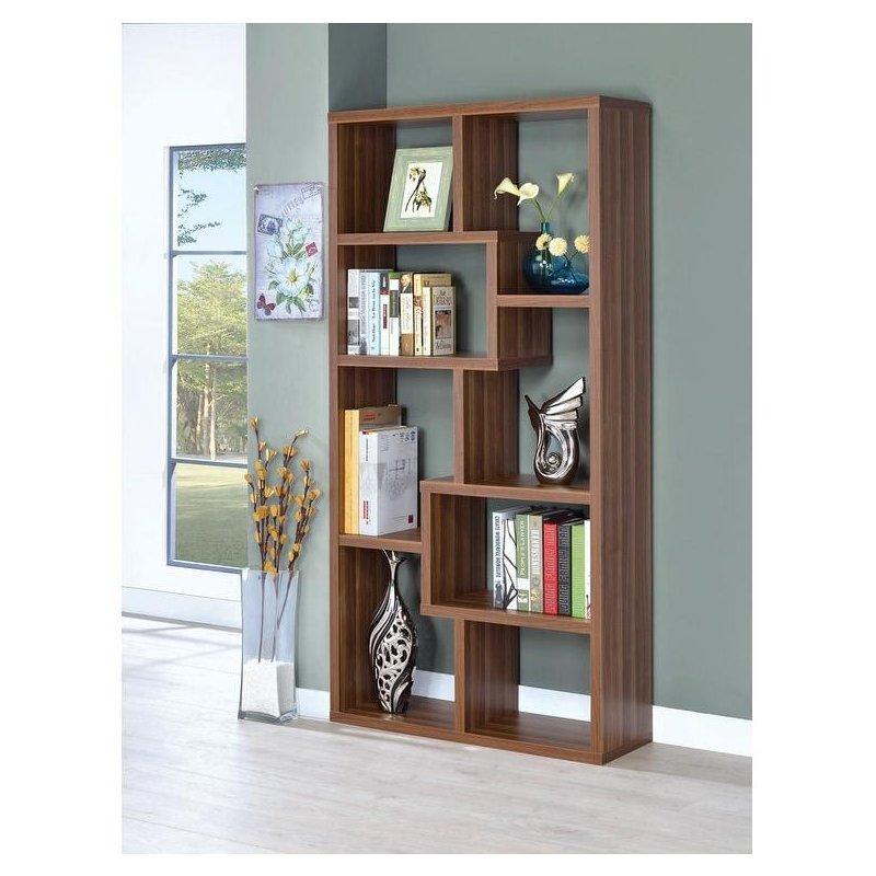 MDF Asimetrik Raflı 8 Bölmeli Kitaplık - 180 cm - 312372
