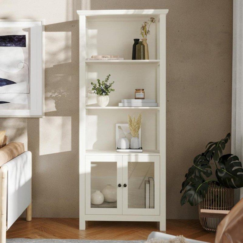 MDF Cam Kapaklı ve Dolaplı Kitaplık - 81x173 cm - 318590