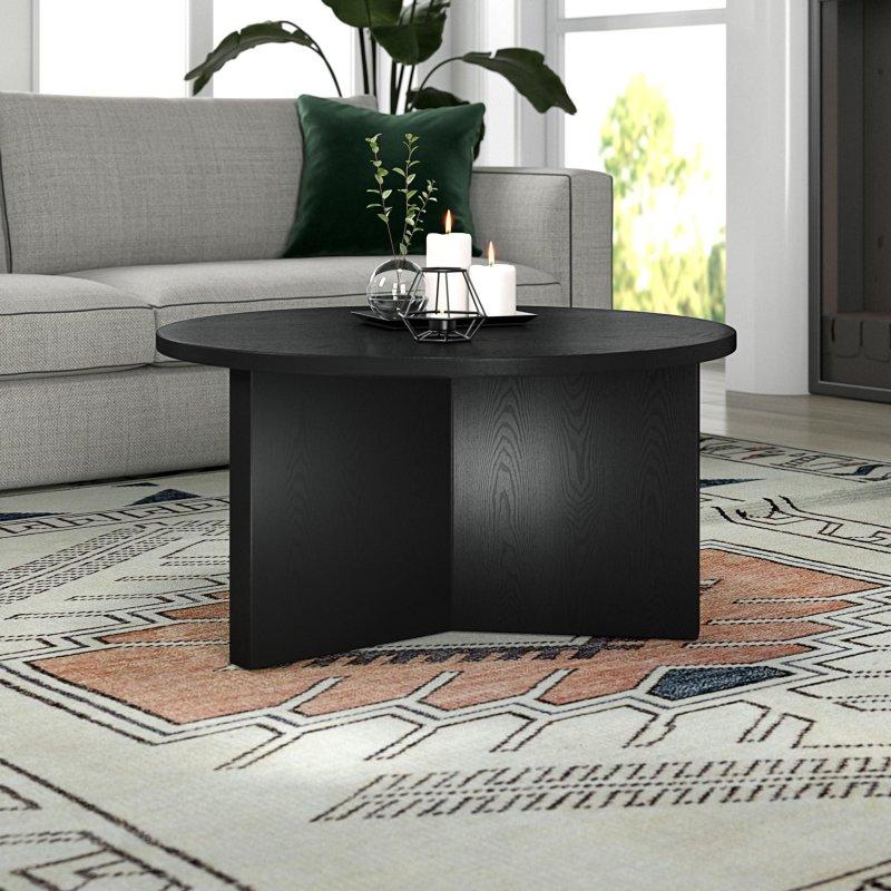 MDF Çapraz Ayaklı Yuvarlak Orta Sehpa - 82 cm - 242561