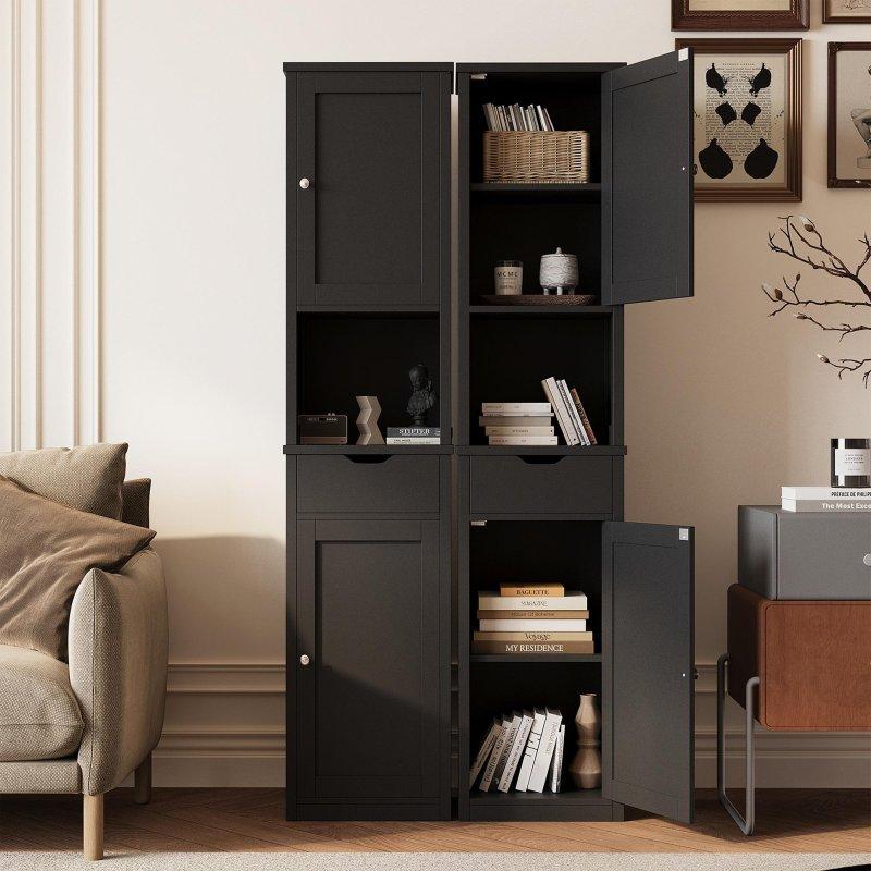 MDF Çekmeceli ve Ayarlanabilir Raflı Çok Amaçlı Banyo Dolabı - 334456