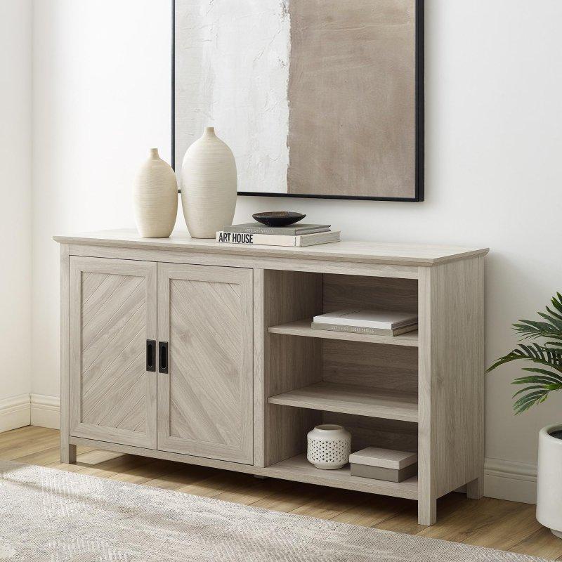 MDF Chevron Desenli 2 Kapaklı Bohem Konsol - 148 cm - 325434