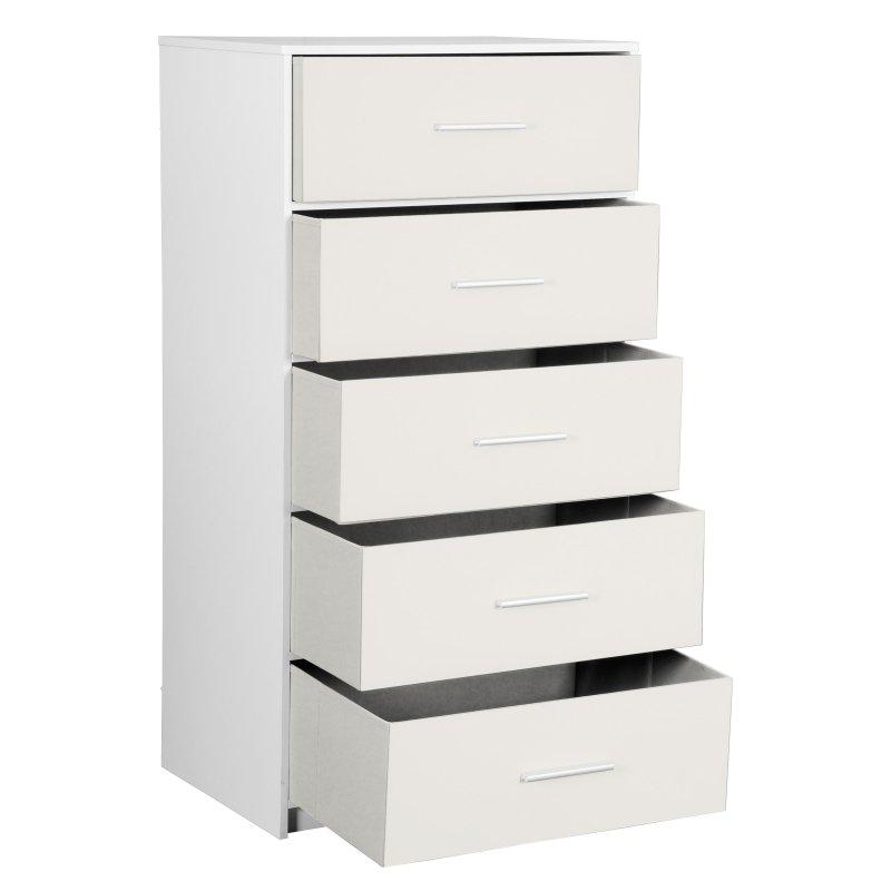 MDF Gövdeli Kumaş 5 Çekmeceli Modern Şifonyer - 58x41x110 cm - 307717