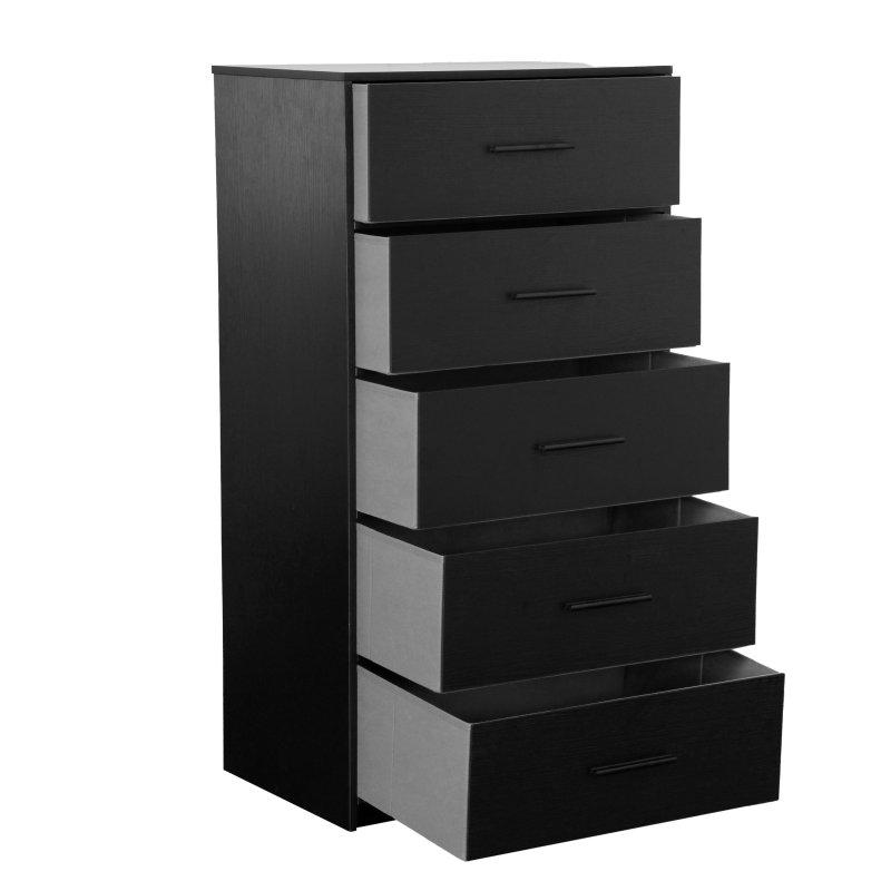 MDF Gövdeli Kumaş 5 Çekmeceli Modern Şifonyer - 58x41x110 cm - 307717