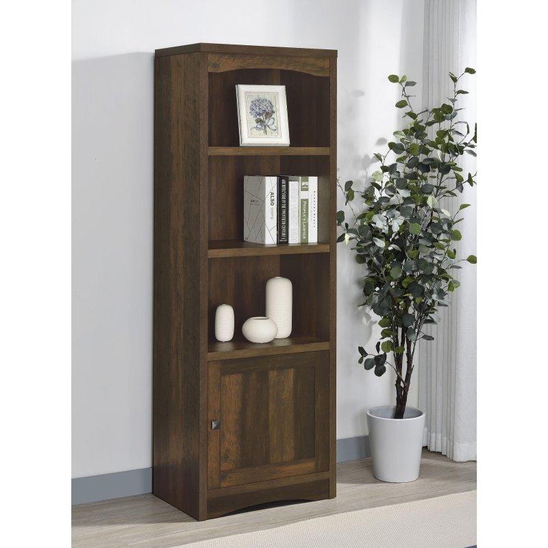 MDF Kapaklı ve Ayarlanabilir Raflı Kitaplık - 60x40x180 cm - 314322