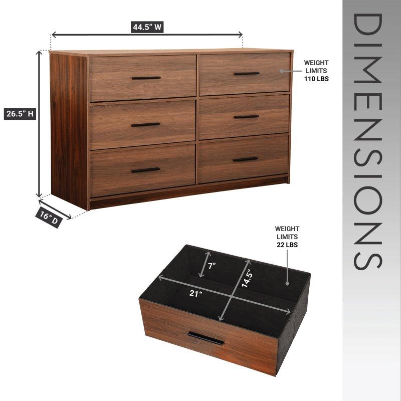 MDF Kasa Kumaş 6 Çekmeceli Modern Şifonyer - 299348