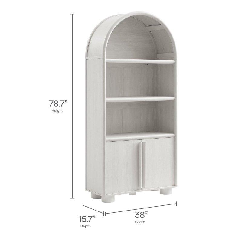 MDF Kemerli Tasarım Kapaklı Kitaplık - 97x200 cm - 314608