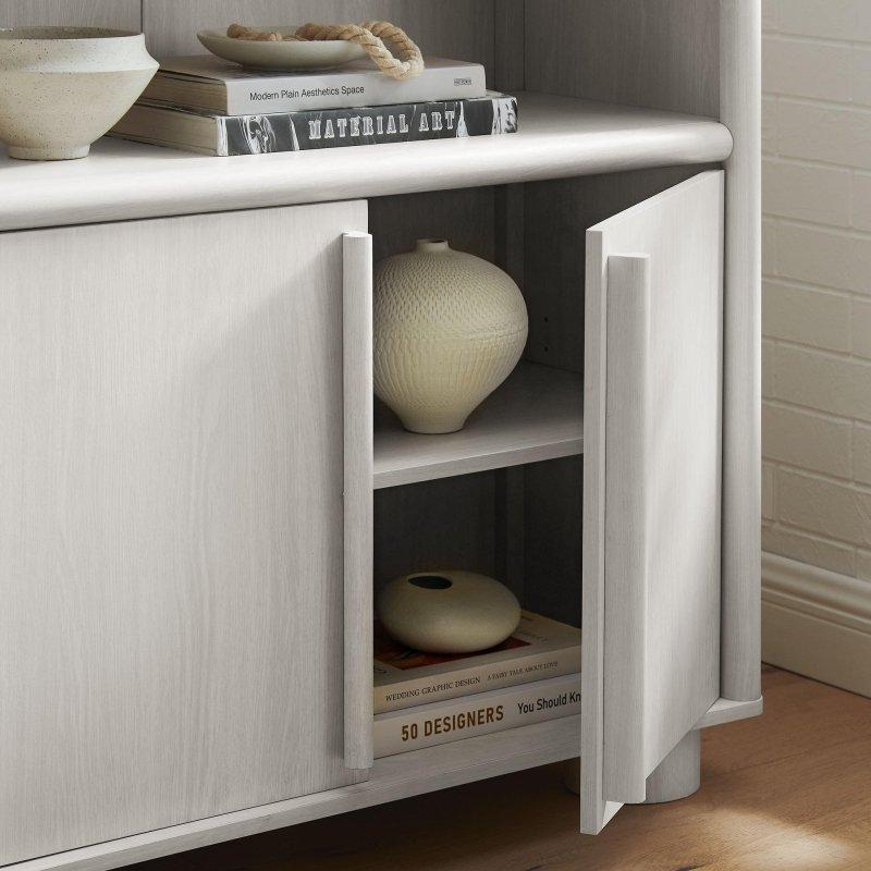 MDF Kemerli Tasarım Kapaklı Kitaplık - 97x200 cm - 314608