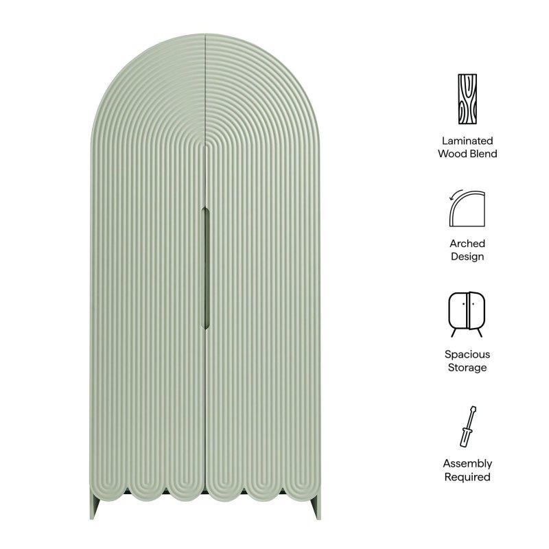 MDF Kemerli Yivli Kapaklı Kitaplık - 199 cm - 312347