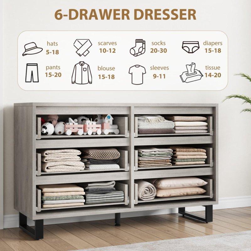 MDF Metal Ayaklı Üst Dolaplı Çok Çekmeceli Modern Kır Evi Şifonyer - 308467
