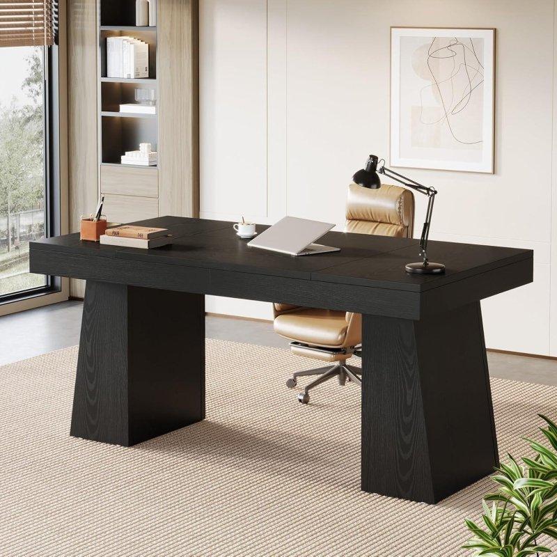 MDF Trapez Ayaklı Modern Ofis Masası - 140 cm - 327844 MDF Trapez Ayaklı Modern Ofis Masası - 140 cm - 327844