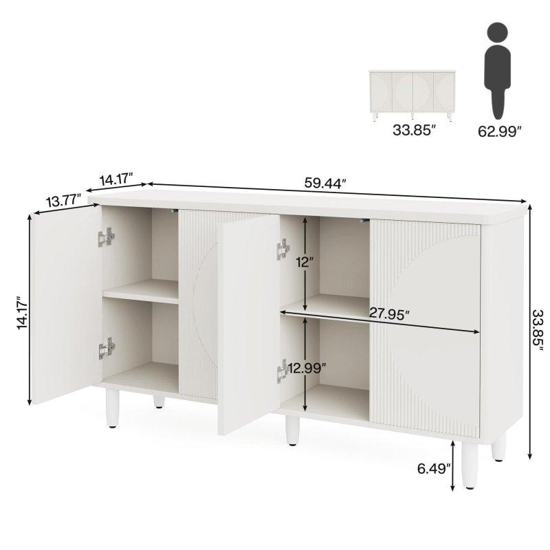 MDF ve Ahşap Kulpsuz Bohem Konsol - 324713