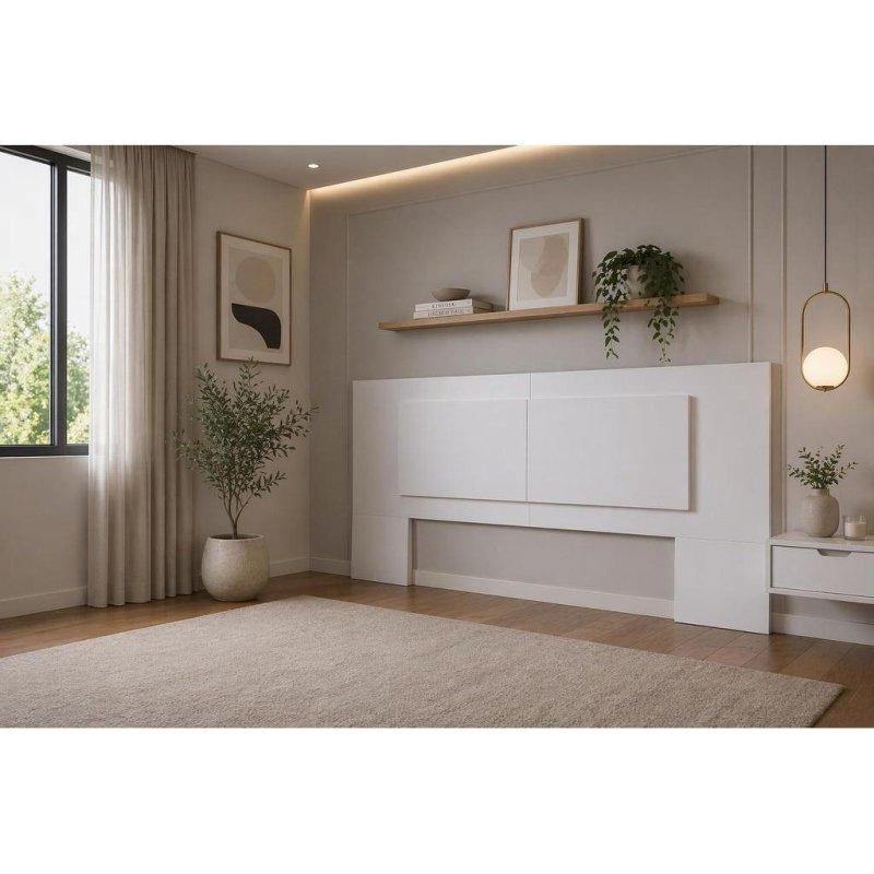 MDF ve Çam Ahşap Duvara Monte Ayarlanabilir Panel Yatak Başlığı - 335552