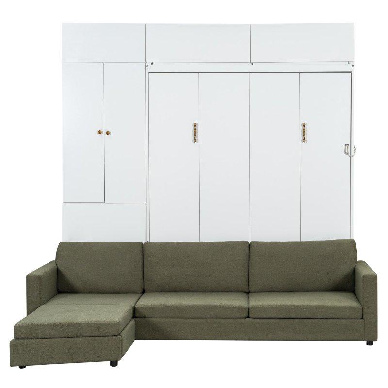 MDF ve Kontrplak Koltuklu ve Raflı Duvar Yatağı - 260x219x251 cm - 266239