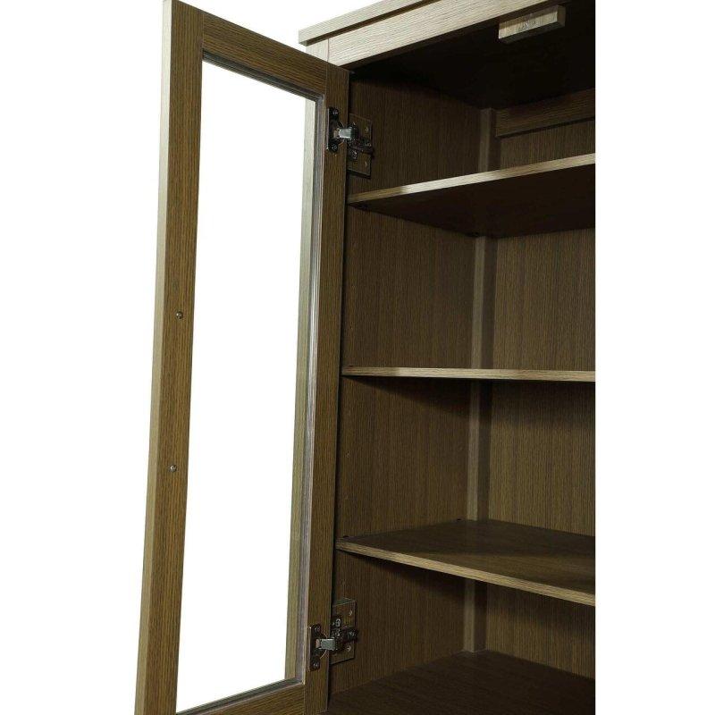 MDF ve Masif Ahşap Cam Kapaklı Çekmeceli Çok Amaçlı Banyo Dolabı - 183 cm - 333736