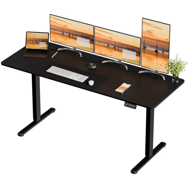MDF ve Metal Dijital Ekranlı Elektrikli Yüksekliği Ayarlanabilir Ofis Masası - 327289
