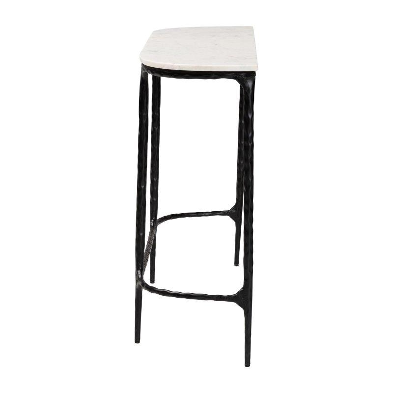 Mermer Tablalı El Dövmesi Siyah Metal Ayaklı Dresuar - 107 cm - 333325